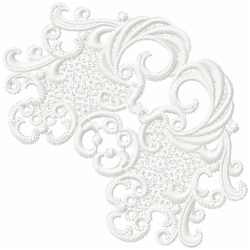 3D Specialty Lace And Swan Embroidery Design 6